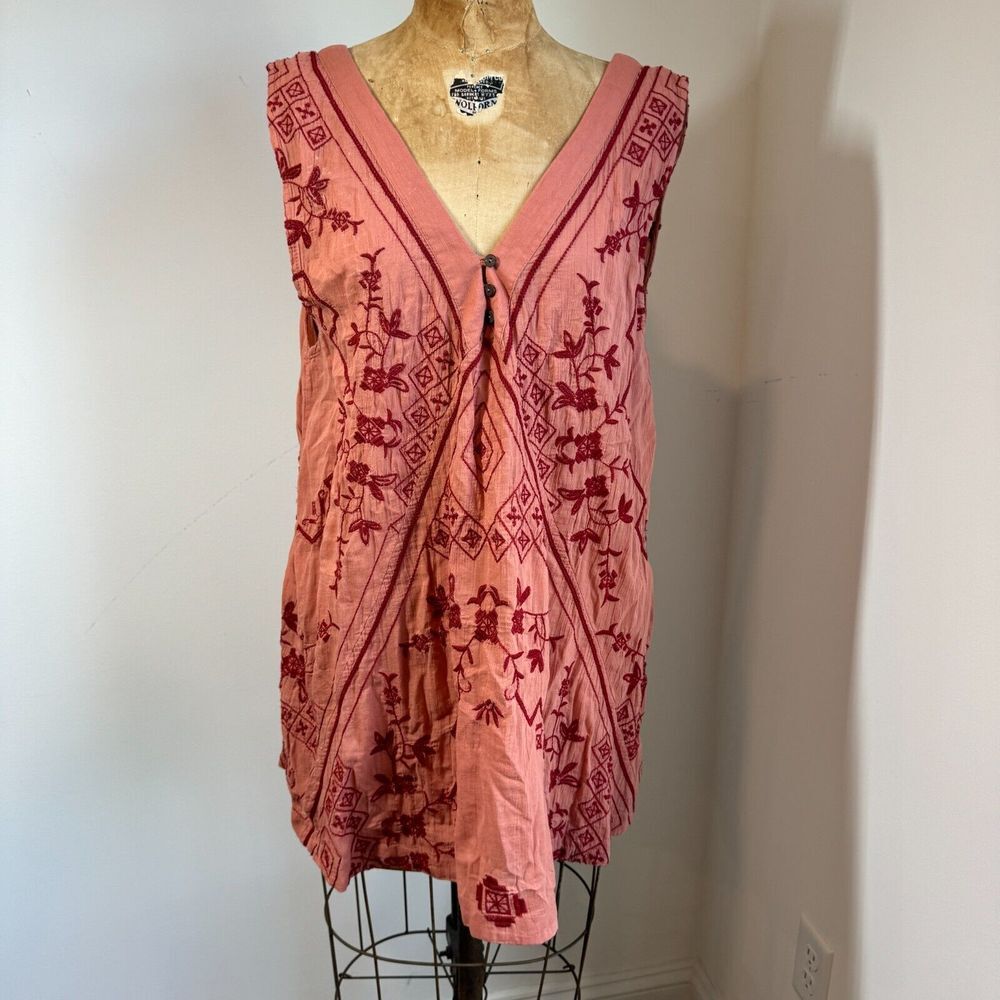 NWT Free People Sweetest Shifty Slip Dress Womens Small S Canyon Rose Pink